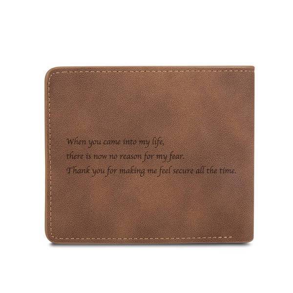 Anniversaries Gifts Men's Custom Photo Wallet - Leather