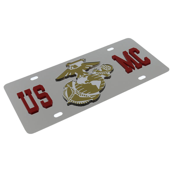 USMC Logo License Plate (Chrome)