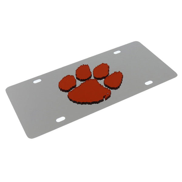 Clemson Paw License Plate (Chrome)