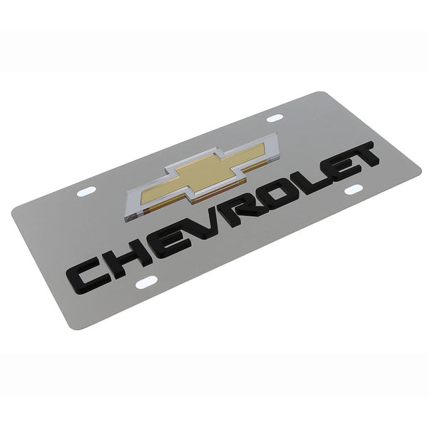 Chevrolet New Dual Logo License Plate (Chrome)