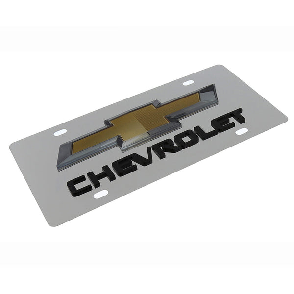 Chevrolet Dual Logo License Plate (Chrome)