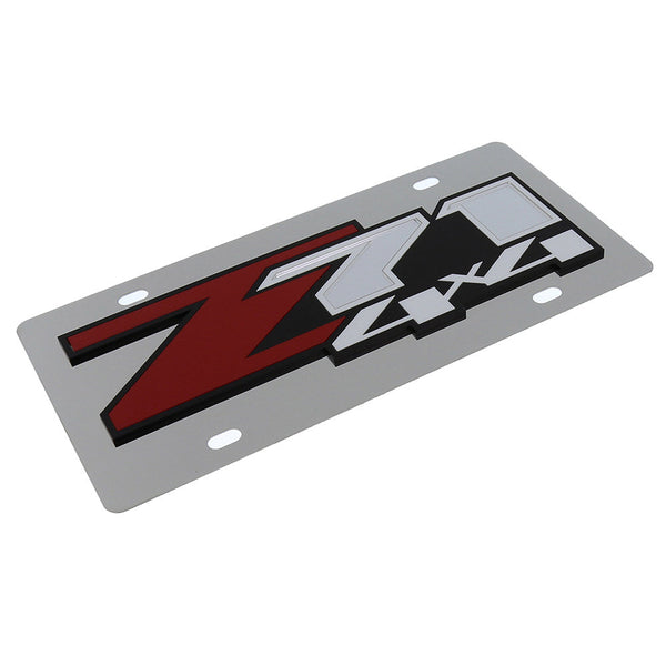 Chevy Z71 4X4 Badge License Plate (Chrome)