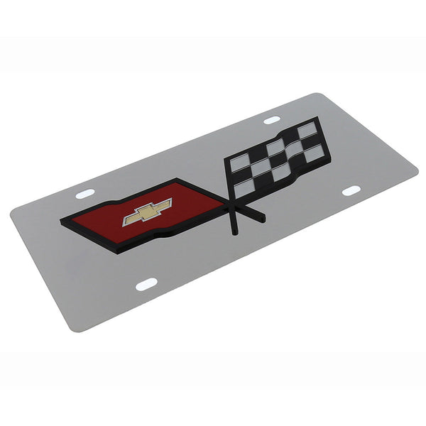 Corvette C3 Logo License Plate (Chrome)