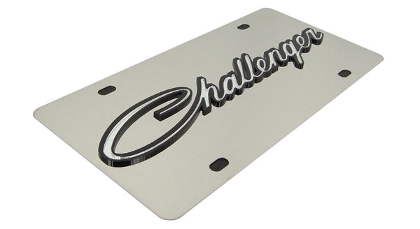 Dodge Challenger Script License Plate (Chrome)