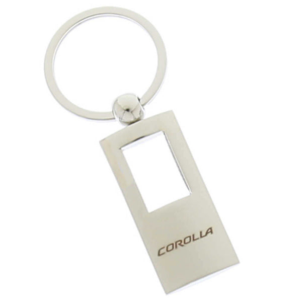 Toyota Corolla Rectangle Key Chain (Chrome)