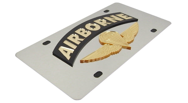 US Airborne Logo License Plate (Chrome)