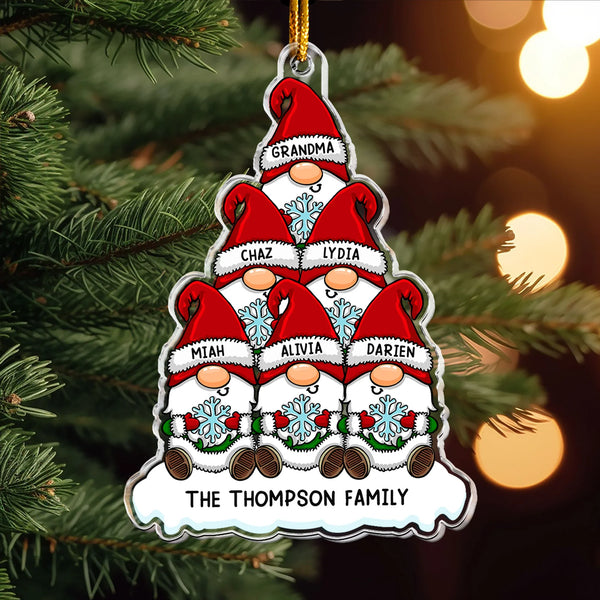 Acrylic Family Name Ornament – Personalized Christmas Keepsake for Families