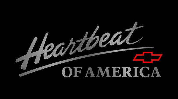 Chevy Logo Heartbeat of America License Plate (Black)