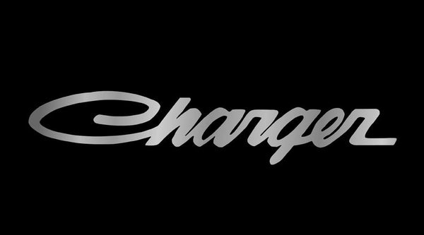 Dodge Charger Logo License Plate (Black)