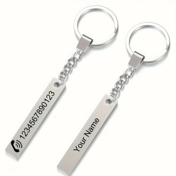 Custom Text Keychain – Personalized Message on a Stylish Accessory