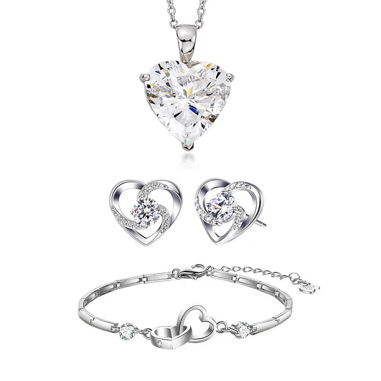 Crystal Set - Necklace, Earrings & Bracelet – Elegant Jewelry for Every Occasion