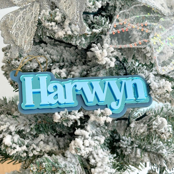 Triple Layer Christmas Name Ornaments – Personalized Holiday Decor for Your Tree