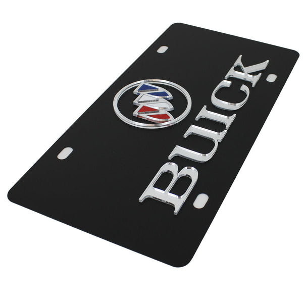 Buick Dual Logo License Plate (Black)