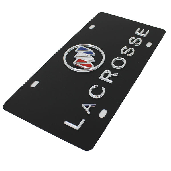 Buick Dual Logo LaCrosse License Plate (Black)