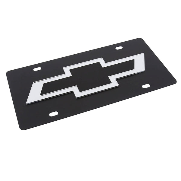 Chevrolet Bowtie Logo License Plate (Carbon Black)