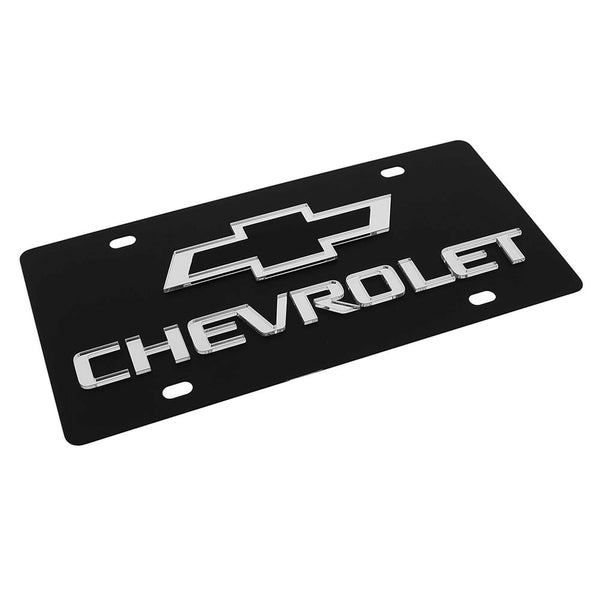 Chevrolet Dual Logo License Plate (Carbon Black)