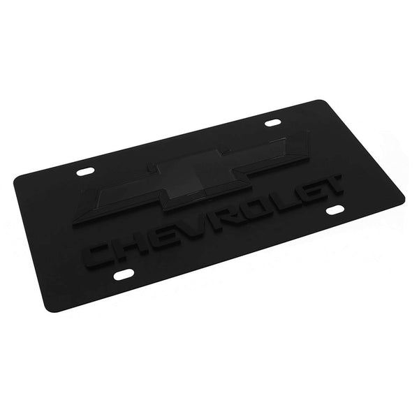 Chevrolet Dual Logo License Plate (Black)