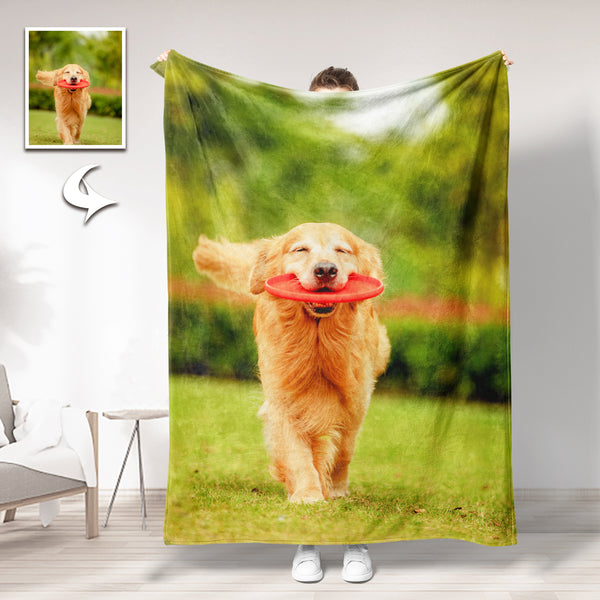 Custom Pet Photo Blankets - Soft Personalized Throw Gifts