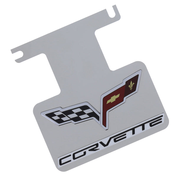 Corvette C6 Dual Logo Rear Exhaust Enhancer Plate (Chrome)