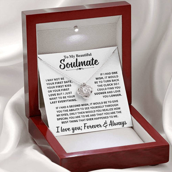 Beautiful Soulmate Necklace Gift Set "My Last Everything" - Best Gifts To Give Your Wife