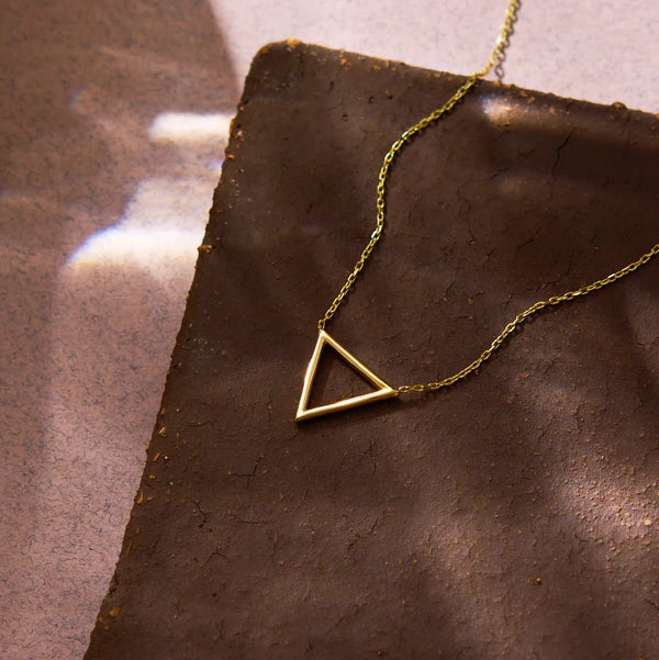 Triangle Necklace – Minimalist Geometric Jewelry for Everyday Elegance