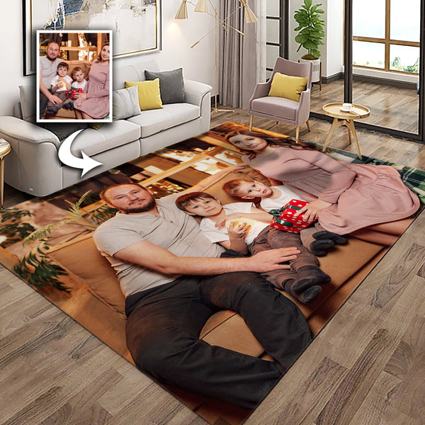 Anti-Slip Custom Door Mat - Personalized Photo, Washable Area Rug