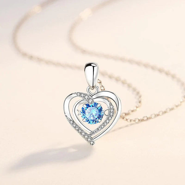 Blue Heart Necklace - Perfect for Mom, Wife, or Special Someone