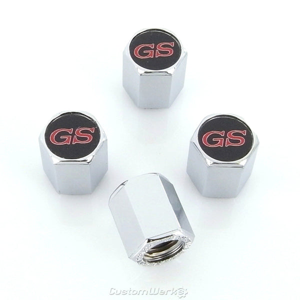 Buick Grand Sport Logo Tire Stem Valve Caps (Chrome)