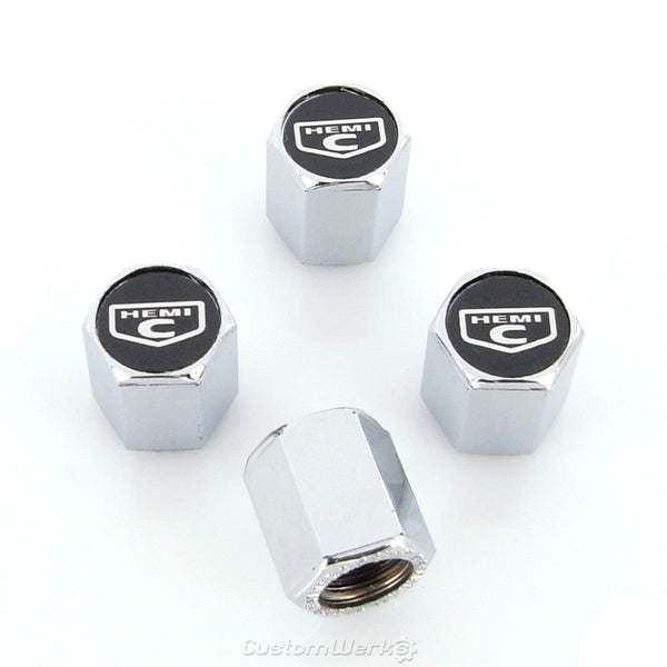 Chrysler 300C Logo Tire Stem Valve Caps (Chrome)