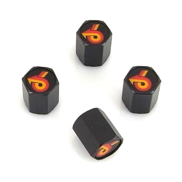 Buick Turbo 6 Logo Tire Stem Valve Caps (Black)