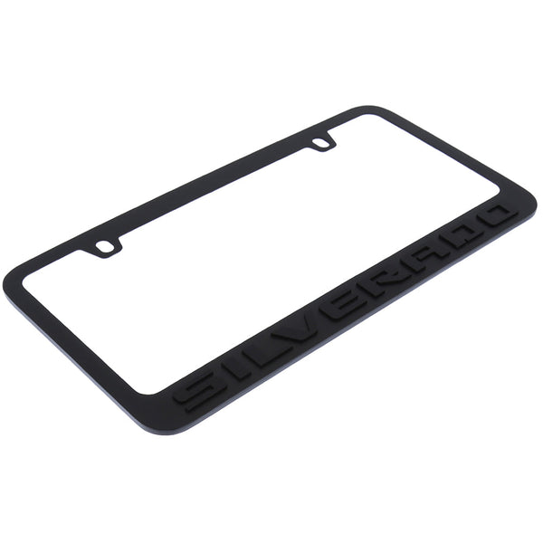 Chevrolet Silverado Logo License Plate Frame (Black)