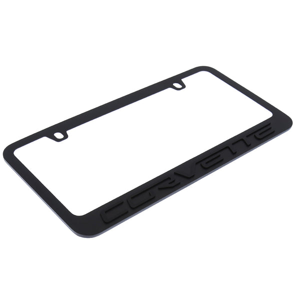 Corvette C6 License Plate Frame (Matte Black)