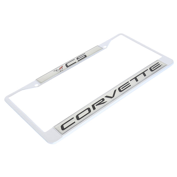 Corvette C5 Wide Bottom License Plate Frame (Chrome)