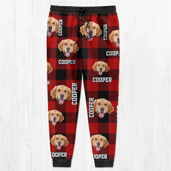 Custom Photo Name Dog Cat Men And Women's, Personalized Sweatpants