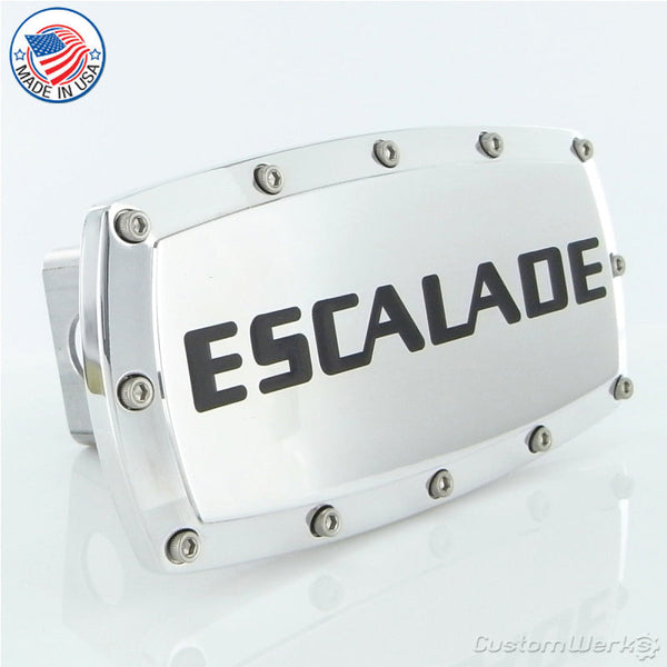 Cadillac Escalade Logo Billet Tow Hitch Cover (Chrome)