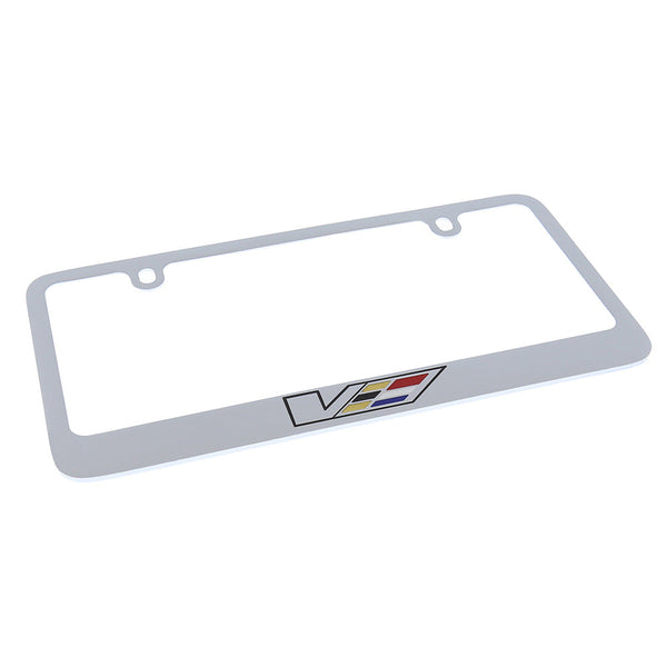 Cadillac V Logo License Plate Frame (Chrome)