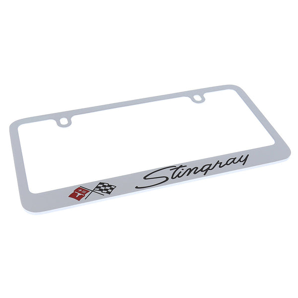 Chevrolet Stingray Logo License Plate Frame (Chrome)