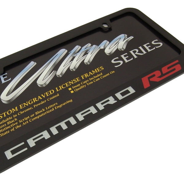 Chevy Camaro RS License Plate Frame (Black)