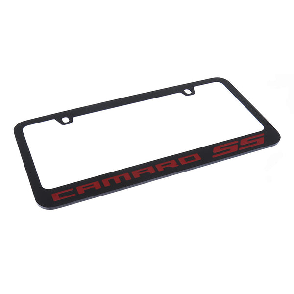 Chevrolet Camaro SS License Plate Frame (Red on Black)