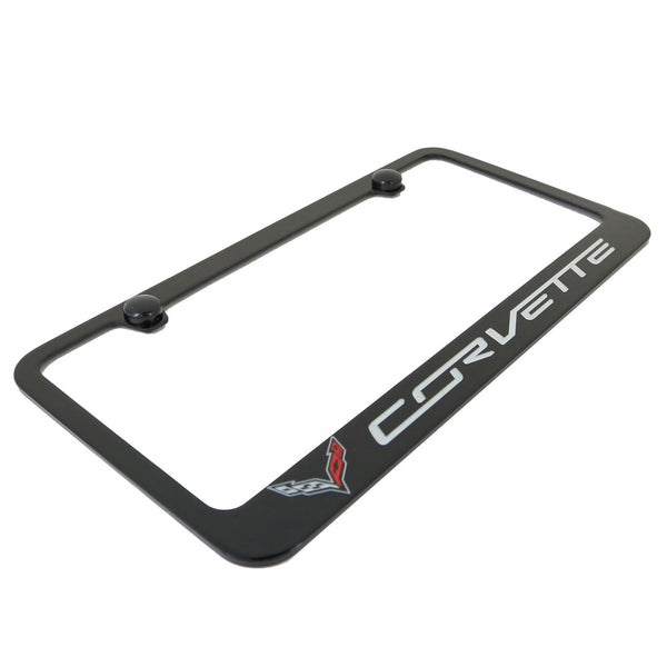 Chevrolet Corvette C7 License Plate Frame (Black)