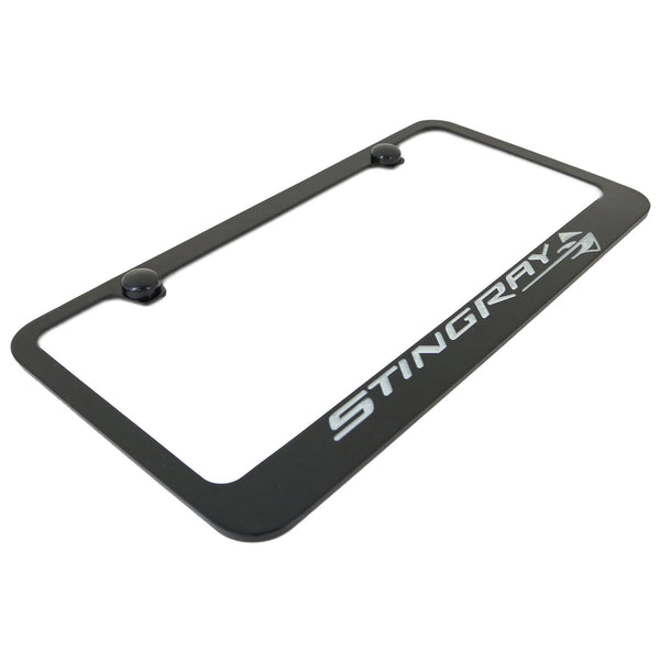 Chevrolet Corvette Stingray C7 License Plate Frame (Black)