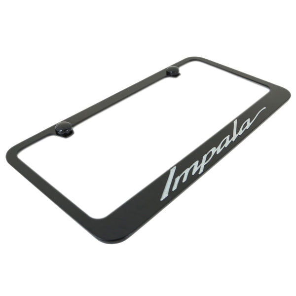 Chevy Impala California Script License Plate Frame (Black)