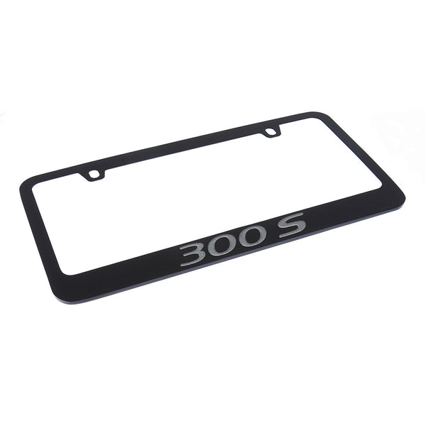 Chrysler 300S License Plate Frame (Chrome on Black)