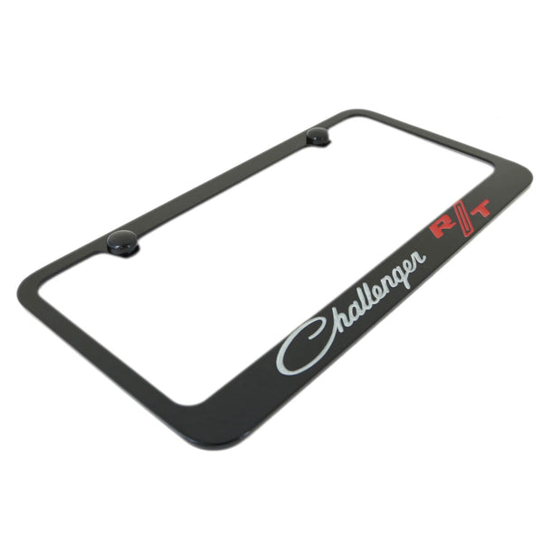 Dodge Challenger RT Classic Logo License Plate Frame (Black)