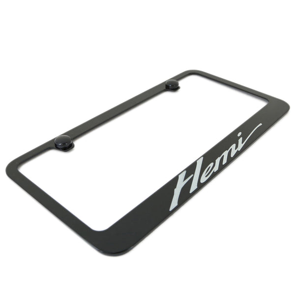 Chrysler Hemi California Script License Plate Frame (Black)