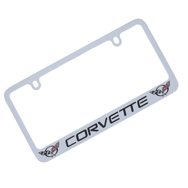 Corvette C5 Logo License Plate Frame (Chrome)