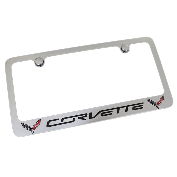 Chevrolet Corvette C7 License Plate Frame (Chrome)