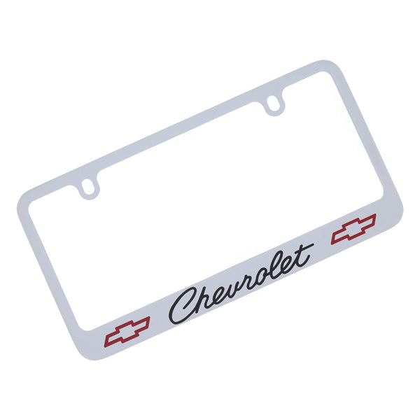 Chevrolet Classic Script Logo License Plate Frame (Chrome)