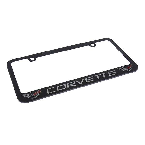 Corvette C5 Logo License Plate Frame (Black)