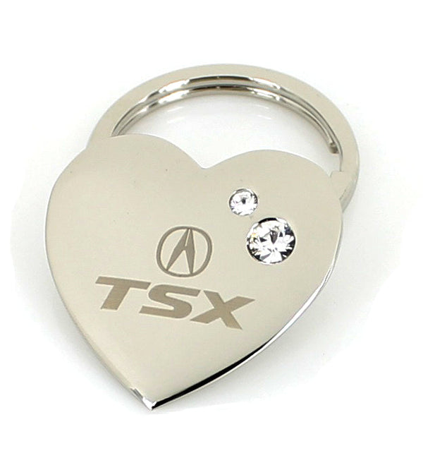 Acura TSX Heart Shape Keychain (Chrome)